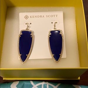 Kendra Scottt earrings in cobalt blue